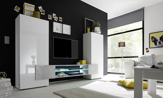 Contemporary Corner Sofa : Modern Living Room Wall Units